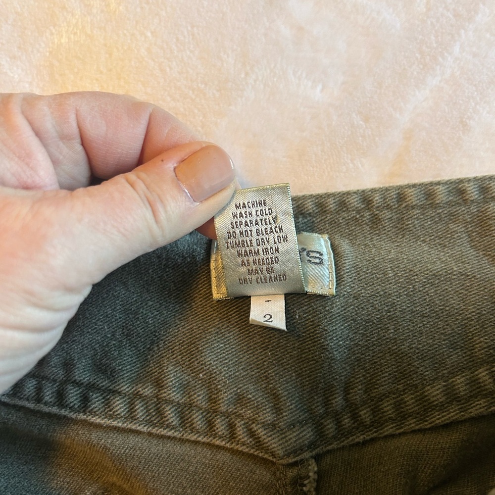Chico's Olive Denim Casual Pants Bootcut size 1 (8/10) - Picture 6 of 6
